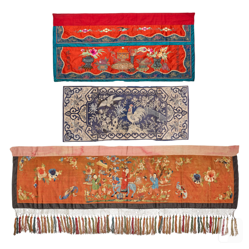 清晚期 綉品一組 | A LARGE COLLECTION OF EMBROIDERED SILK PANELS AND OTHER ITEMS - 图2